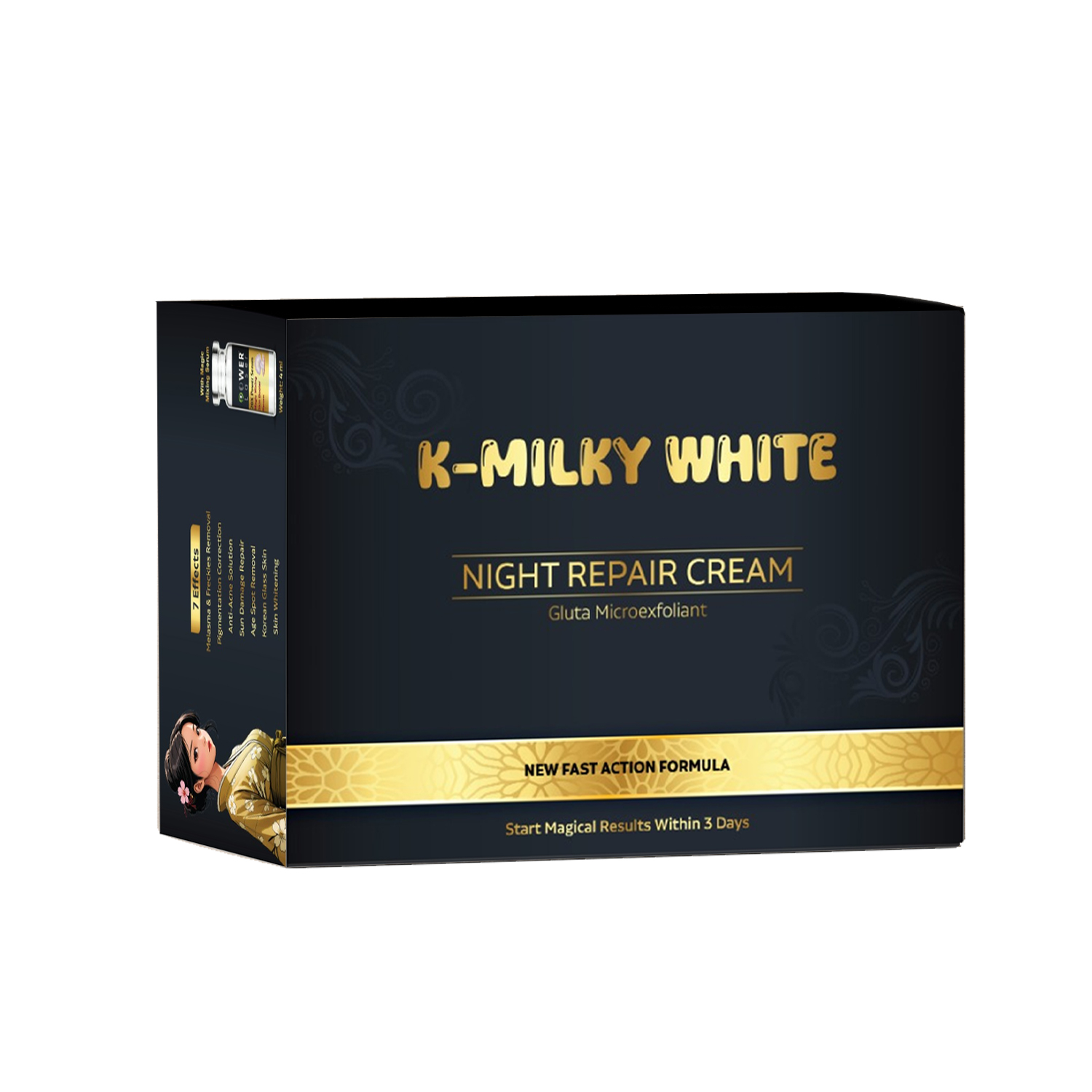 Power Laser K-Milky White Night Repairing Cream
